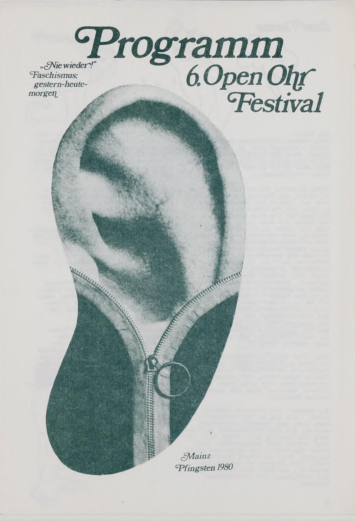 Cover 6. OPEN OHR 1980 PGH Programm